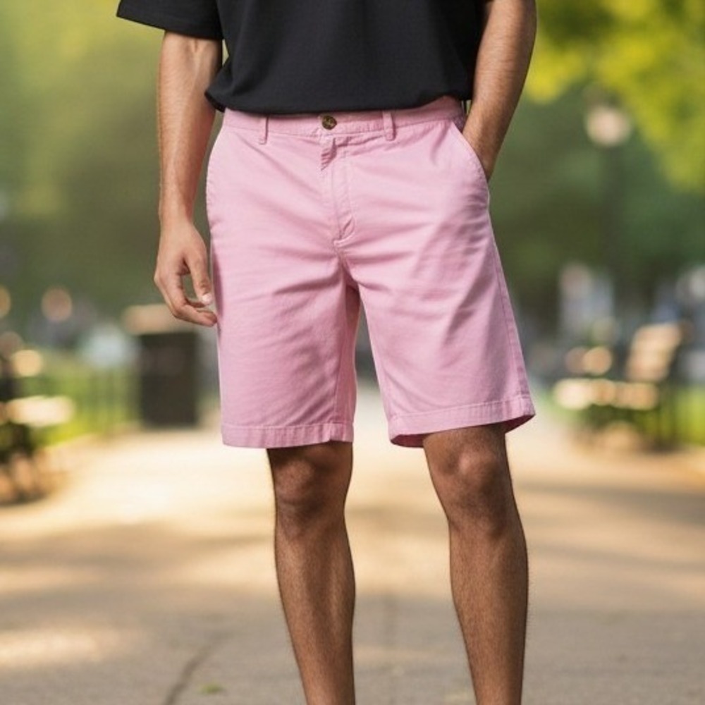 Vineyard Vines Mens Breaker Stretch Chino Shorts Pink 36